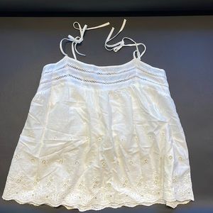 Cotton Camisole. Size small. Gap. Never worn. Back smocking.
